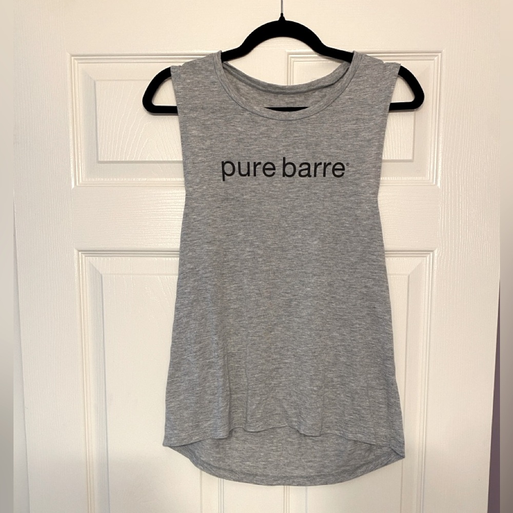 Pure Barre Heather Gray Muscle Tee